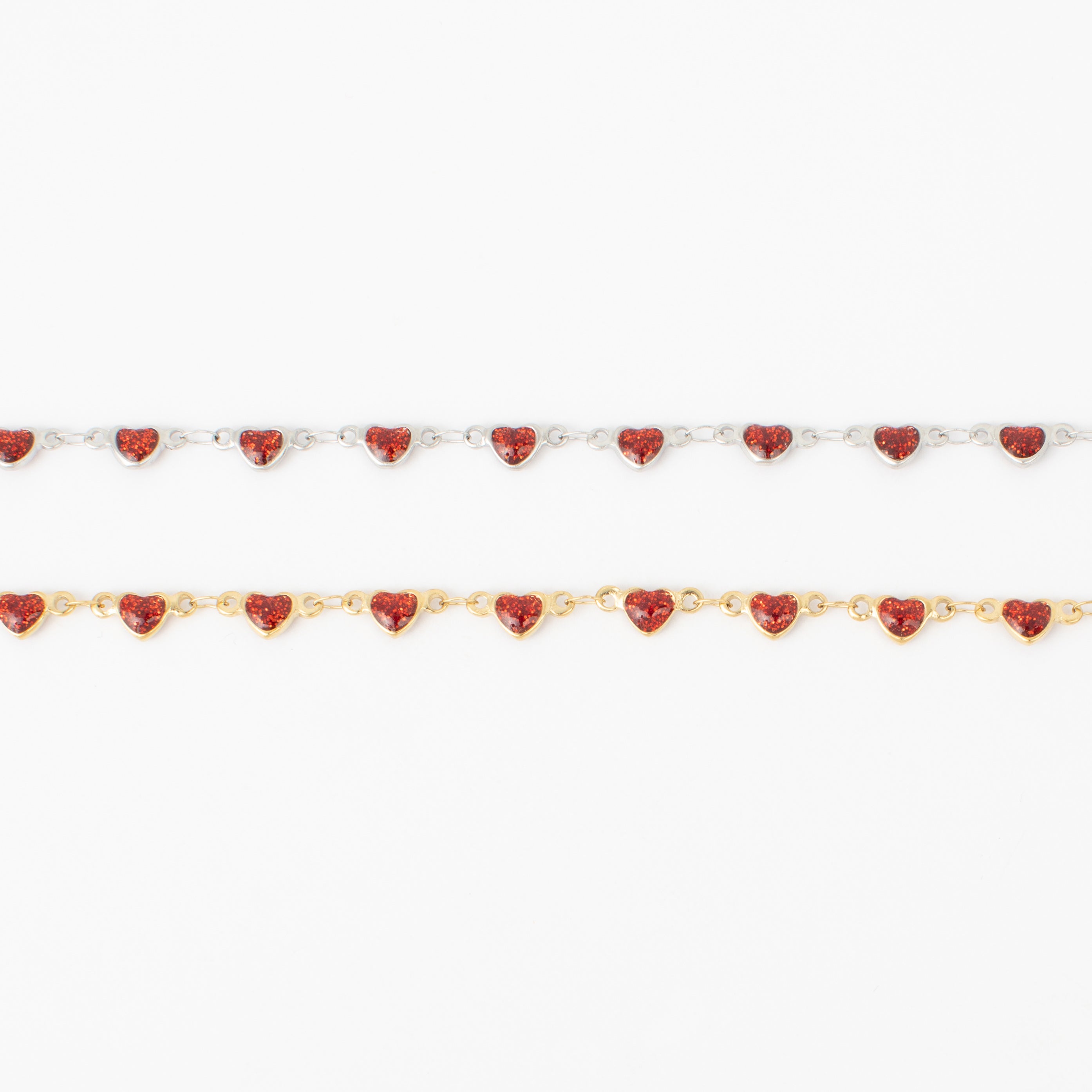 Bracelet Foil Heart Red