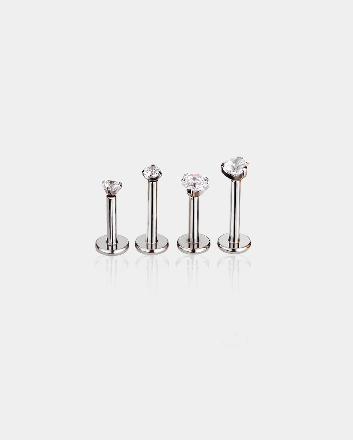 Classic Clear CZ Flatback Stud