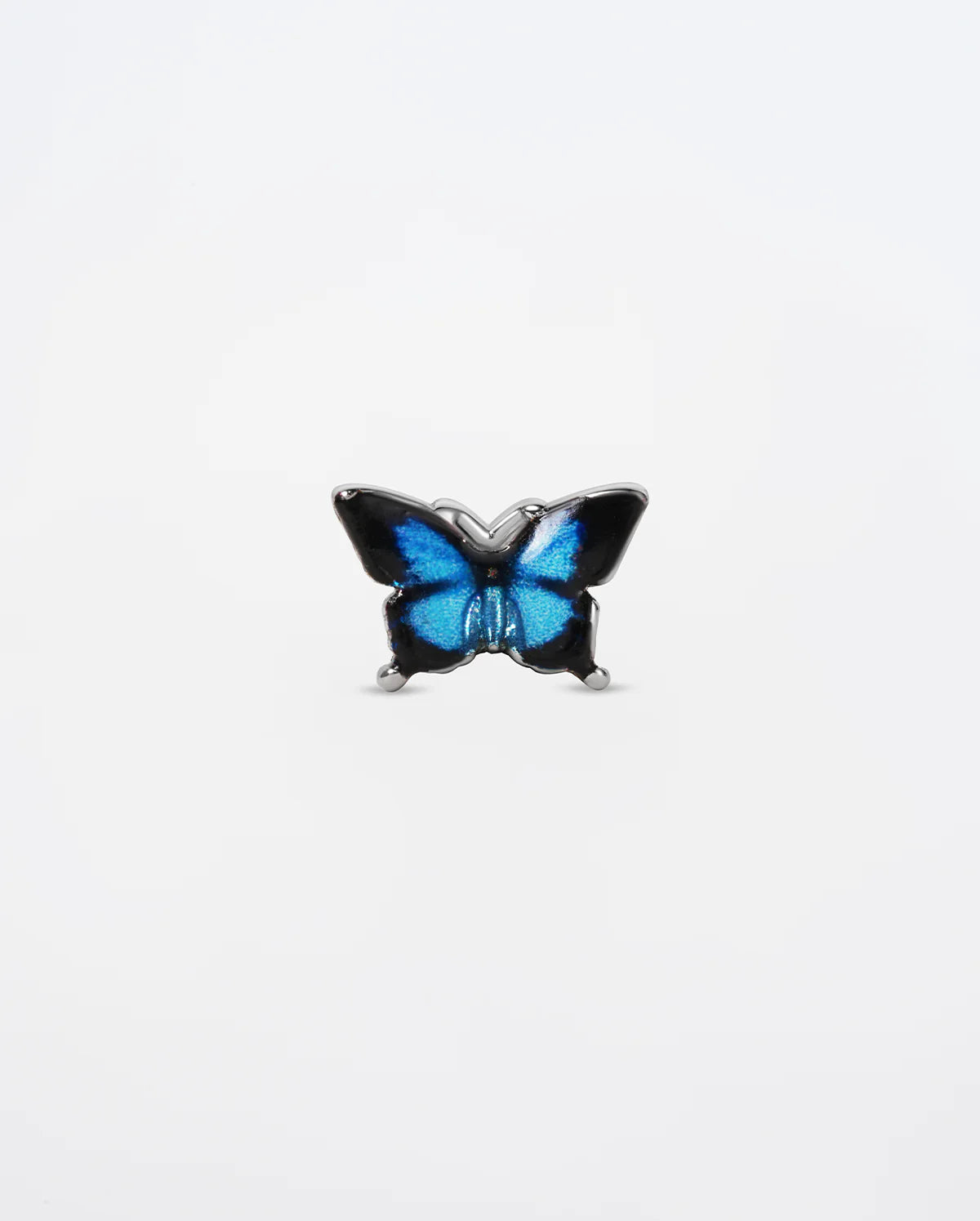 Midnight Blue Butterfly Flatback Stud